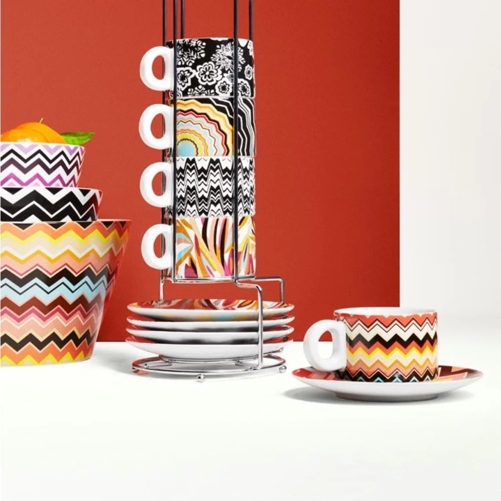 Missoni for Target | Espresso Set | Stacking Espresso Set & Spoons